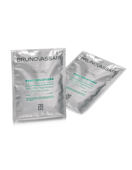 Set, Bruno Vassari, Pure Solutions, Tea Tree Oil, Eliminates Impurities, Peel-Off Mask, For Face, 6 pcs, 30 g - Feel You