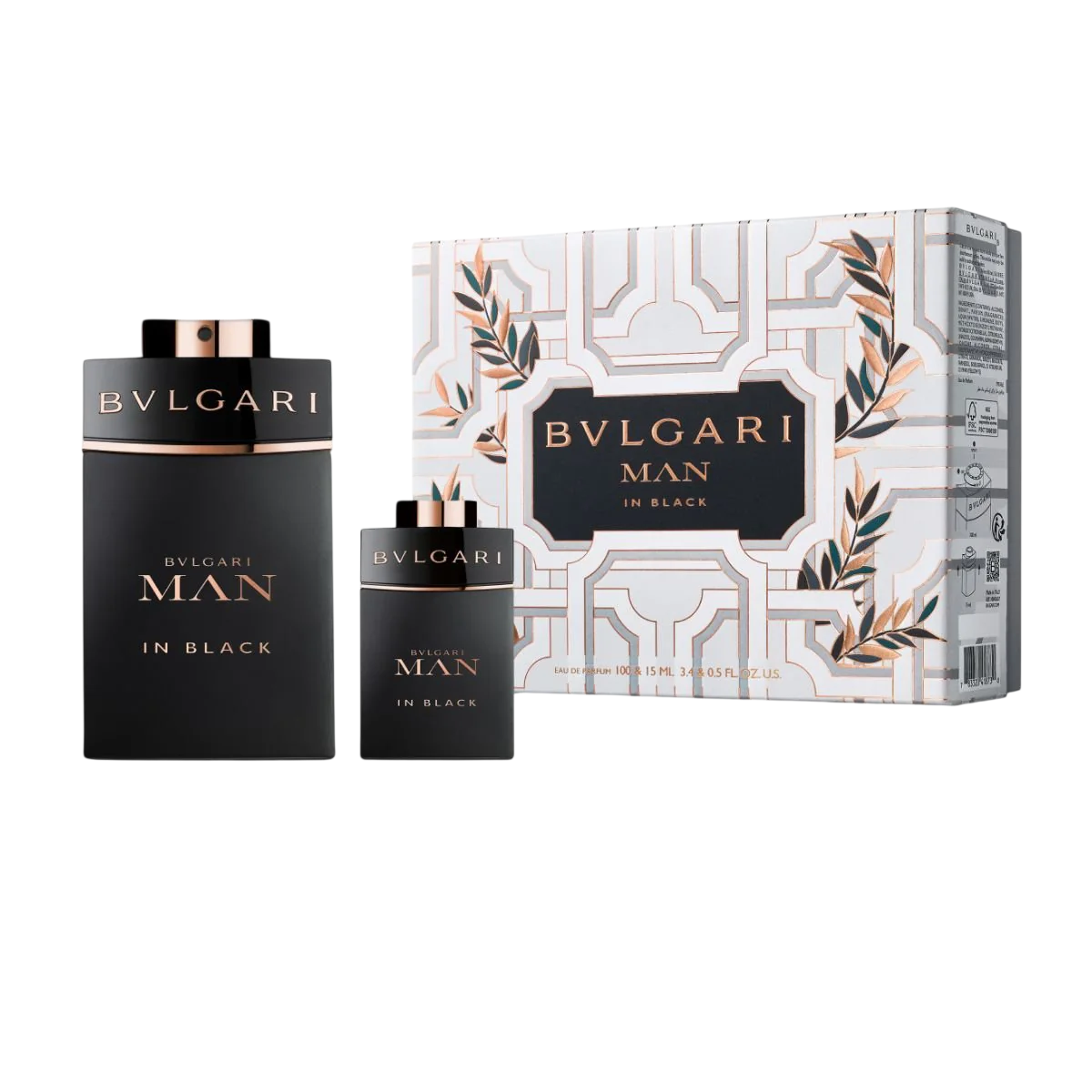 Set Bvlgari: Man In Black, Eau De Parfum, For Men, 100 ml + Man In Black, Eau De Parfum, For Men, 15 ml *Miniature - Feel You