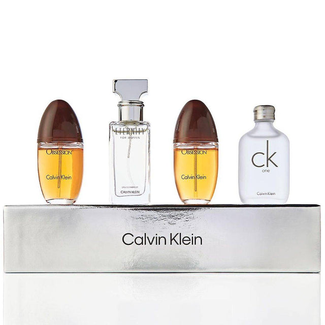Set Calvin Klein: Eternity, Eau De Parfum, For Women, 15 ml + CK One, Eau De Toilette, For Men, 2 pcs, 15 ml *Miniature + Obsession, Eau De Parfum, For Women, 15 ml *Miniature - Feel You