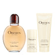 Set Calvin Klein: Obsession, Eau De Toilette, For Men, 125 ml + Obsession, Calming, After-Shave Balm, 100 ml + Obsession, Anti-Sweat, Deodorant Stick, For Men, 75 g - Feel You