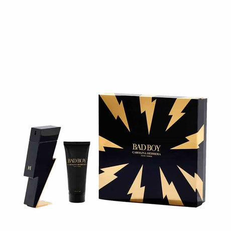 Set Carolina Herrera: Bad Boy, Shower Gel, For All Skin Types, 100 ml + Bad Boy, Eau De Toilette, For Men, 100 ml - Feel You
