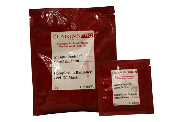 Set Clarins: Pro Complexion Radiance, Bright, Peel-Off Mask, Evening, Face, 20 pcs, 5.2 g + Pro Complexion Radiance, Bright, Peel-Off Mask, Evening, Face, 20 pcs, 90 g - Feel You