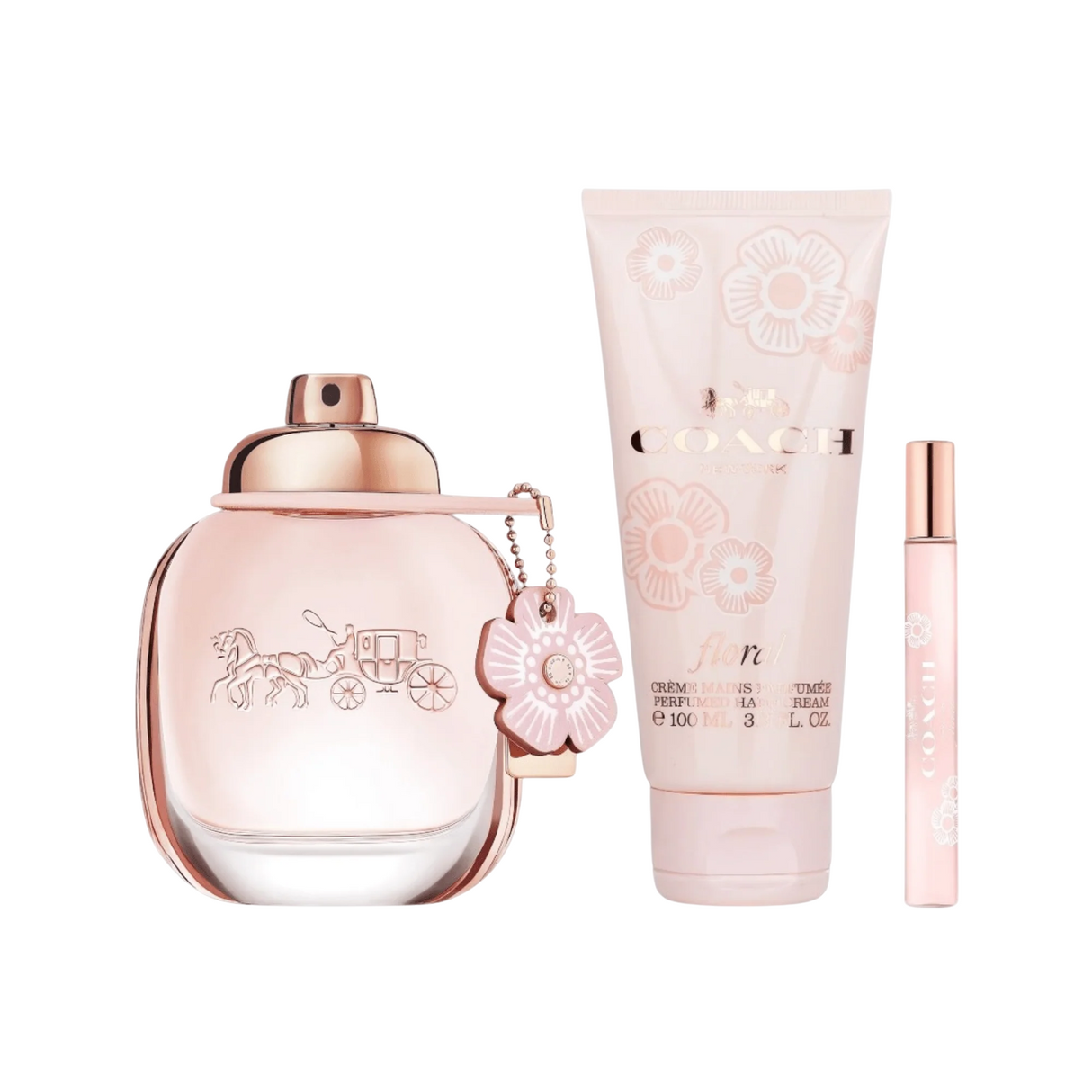 Set Coach: Floral, Eau De Parfum, For Women, 90 ml + Floral, Eau De Parfum, For Women, 7.5 ml + Floral, Body Lotion, All Over The Body, 100 ml - Feel You