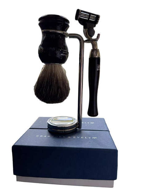 Set Crabtree & Evelyn: Crabtree & Evelyn, Shaving Razor, 5 Blades + Crabtree & Evelyn, Face Shaving Brush - Feel You