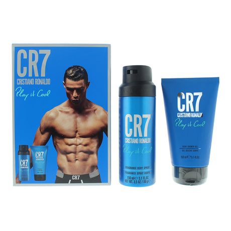 Set Cristiano Ronaldo: CR7 Play It Cool, Cleansing, Shower Gel, For All Skin Types, 150 ml + CR7 Play It Cool, Scented Spray, For Men, 150 ml - Feel You