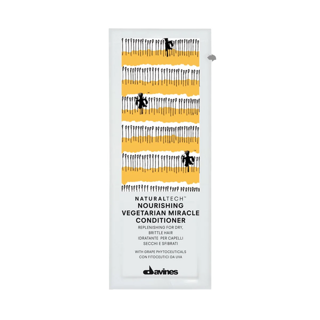 Set, Davines, NaturalTech Nourishing Vegetarian Miracle, Hair Conditioner, Hydrating, 12 pcs, 12 ml - Feel You