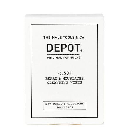 Set, Depot, 500 Beard & Mustache Specifics No. 504, Beard & Moustache Cleansing Wipes, 12 pcs - Feel You