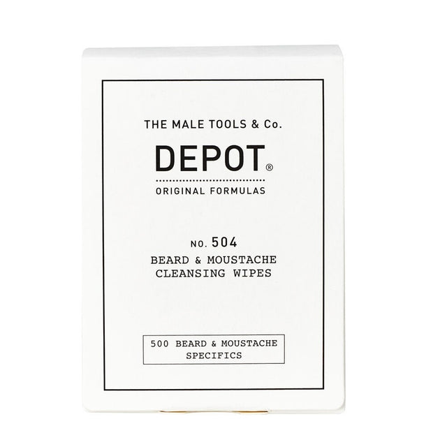 Set, Depot, 500 Beard & Mustache Specifics No. 504, Beard & Moustache Cleansing Wipes, 12 pcs - Feel You