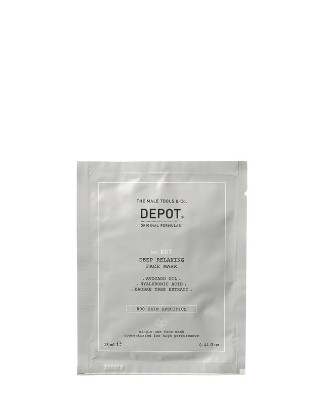 Set, Depot, 800 Skin Specifics No. 807, Hyaluronic Acid, Soothing/Hydrating & Nourishing, Sheet Mask, For Face, Day, 12 pcs, 13 ml - Feel You
