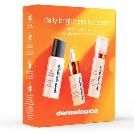 Set Dermalogica: Biolumin-C, Vitamin C, Brightening, Serum, For Face, 10 ml + Biolumin-C, Vitamin C, Moisturizing, Gel, For Face, 15 ml *Miniature +  Daily Glycolic, Cleansing, Cleansing Gel, For Face, 30 ml - Feel You