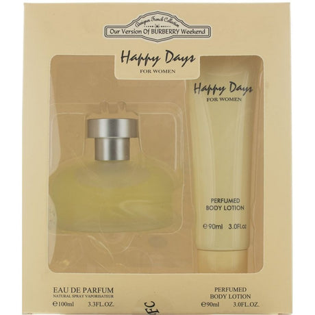 Set Designer French: Happy Days, Eau De Parfum, For Women, 100 ml + Happy Days, Hydrates, Body Lotion, 90 ml - Feel You