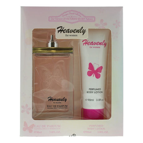 Set Designer French: Heavenly, Eau De Parfum, For Women, 90 ml + Heavenly, Hydrates, Body Lotion, 90 ml - Feel You