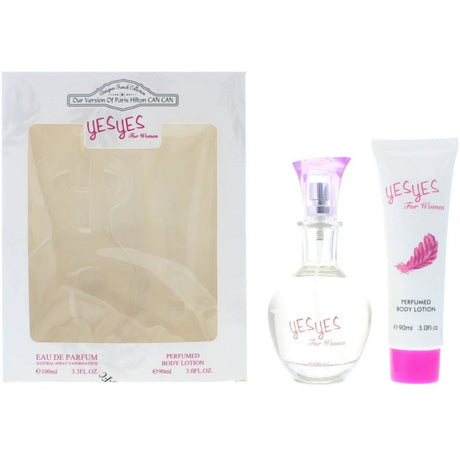 Set Designer French: Yes Yes, Hydrates, Body Lotion, 90 ml + Yes Yes, Eau De Parfum, For Women, 100 ml - Feel You