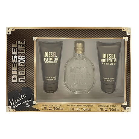 Set Diesel: Fuel for Life, Shower Gel, All Skin Types, 2 pcs, 50 ml + Fuel for Life, Eau De Parfum, For Women, 50 ml - Feel You