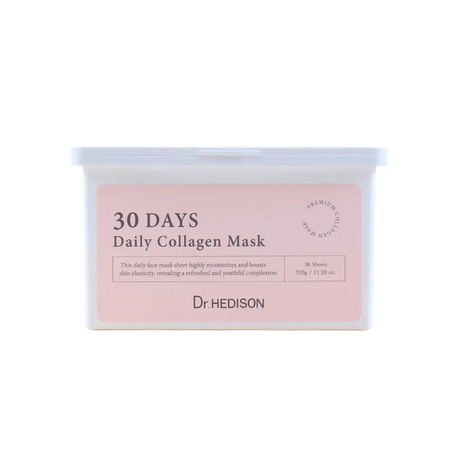 Set, Dr. Hedison, 30 Days Daily Collagen, Vegan, Intense Hydration, Sheet Mask, Face, Daily, 30 pcs, 320 g - Feel You