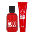 Set Dsquared 2: Red Wood, Eau De Toilette, For Women, 100 ml + Red Wood, Body Lotion, 150 ml - Feel You