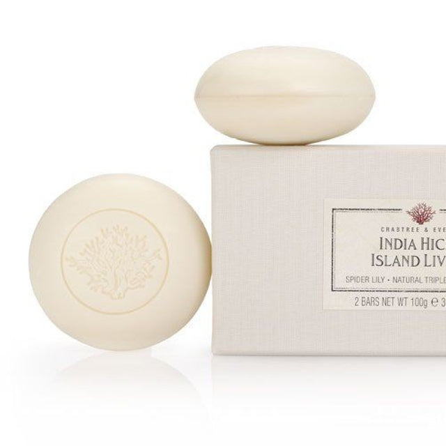 Set Duo, Crabtree & Evelyn,  India Hicks Island Living, Hydrating, Soap Bar, 2 pcs, 100 g - Feel You