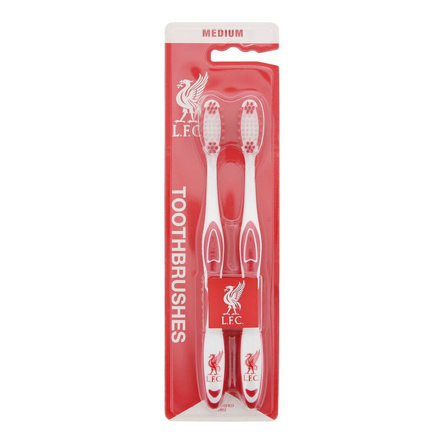 Set Duo, Epl, Liverpool, Toothbrush, White & Red, 2 pcs - Feel You