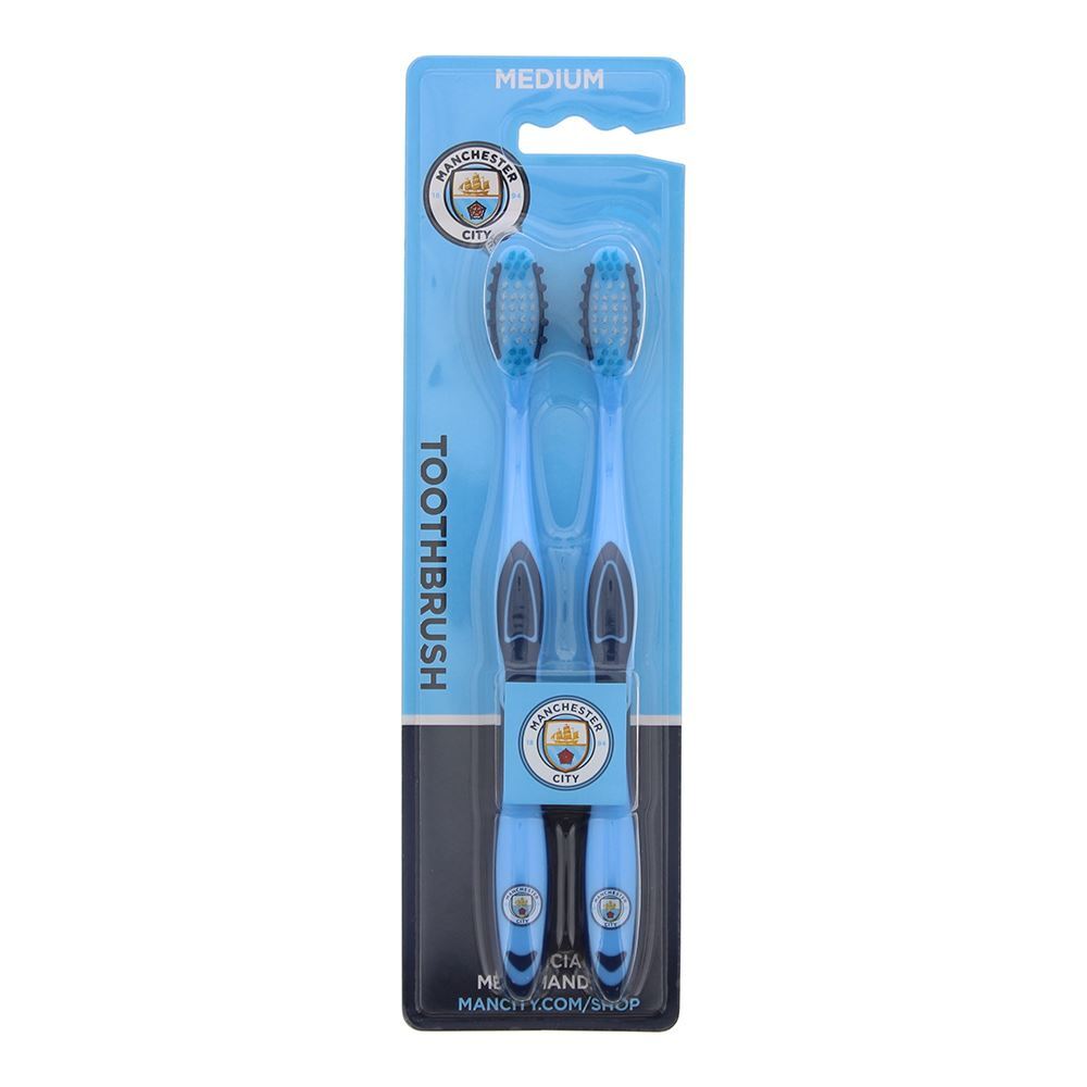 Set Duo, Epl, Manchester City, Toothbrush, Blue, 2 pcs - Feel You