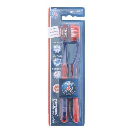 Set Duo, Epl, Paris Saint-Germain, Toothbrush, Blue & Red, 2 pcs - Feel You