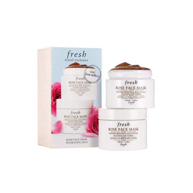 Set Duo, Fresh, Rose, Soothing & Toning, Cream Mask, For Face, 2 pcs, 100 ml - Feel You