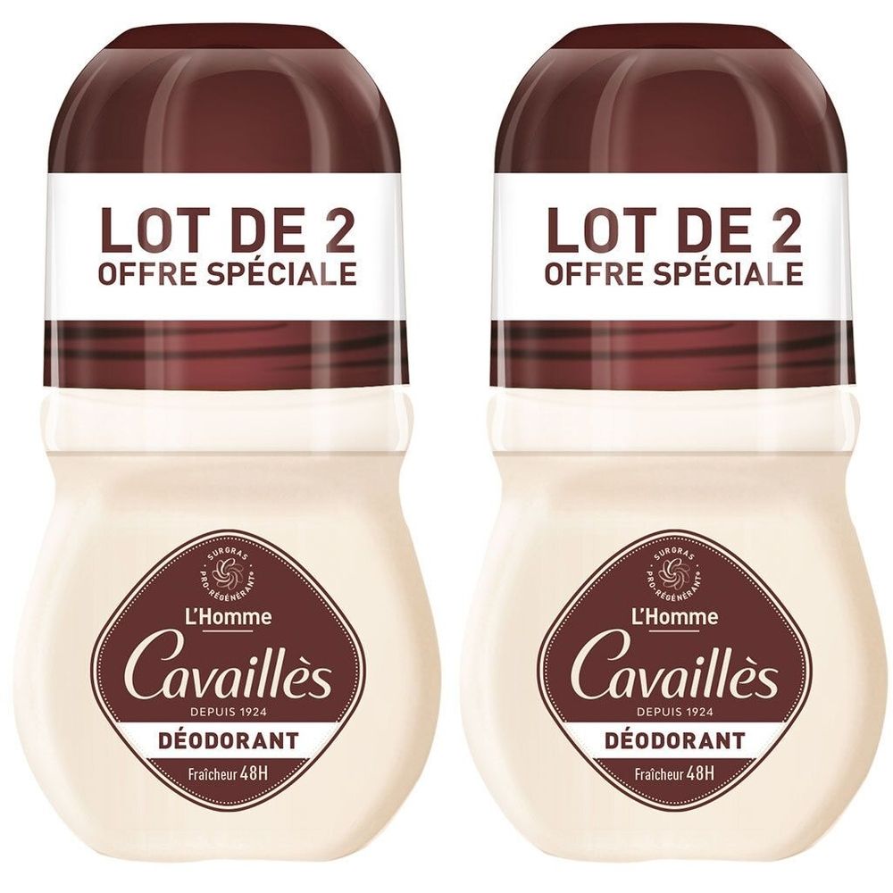 Set Duo, Roge Cavailles, L'Homme, 48h Protection, Deodorant Roll-On, For Men, 2 pcs, 50 ml - Feel You