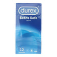 Set, Durex, Extra Safe, Condoms, Transparent, Vulcanised Rubber, 12 pcs - Feel You
