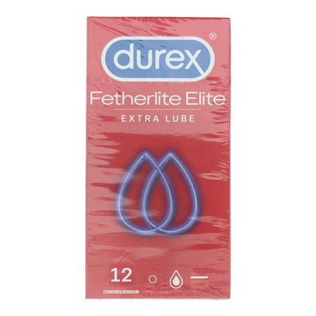 Set, Durex, Fetherlite Thin, Condoms, Thin Feel, Transparent, Latex, 12 pcs - Feel You