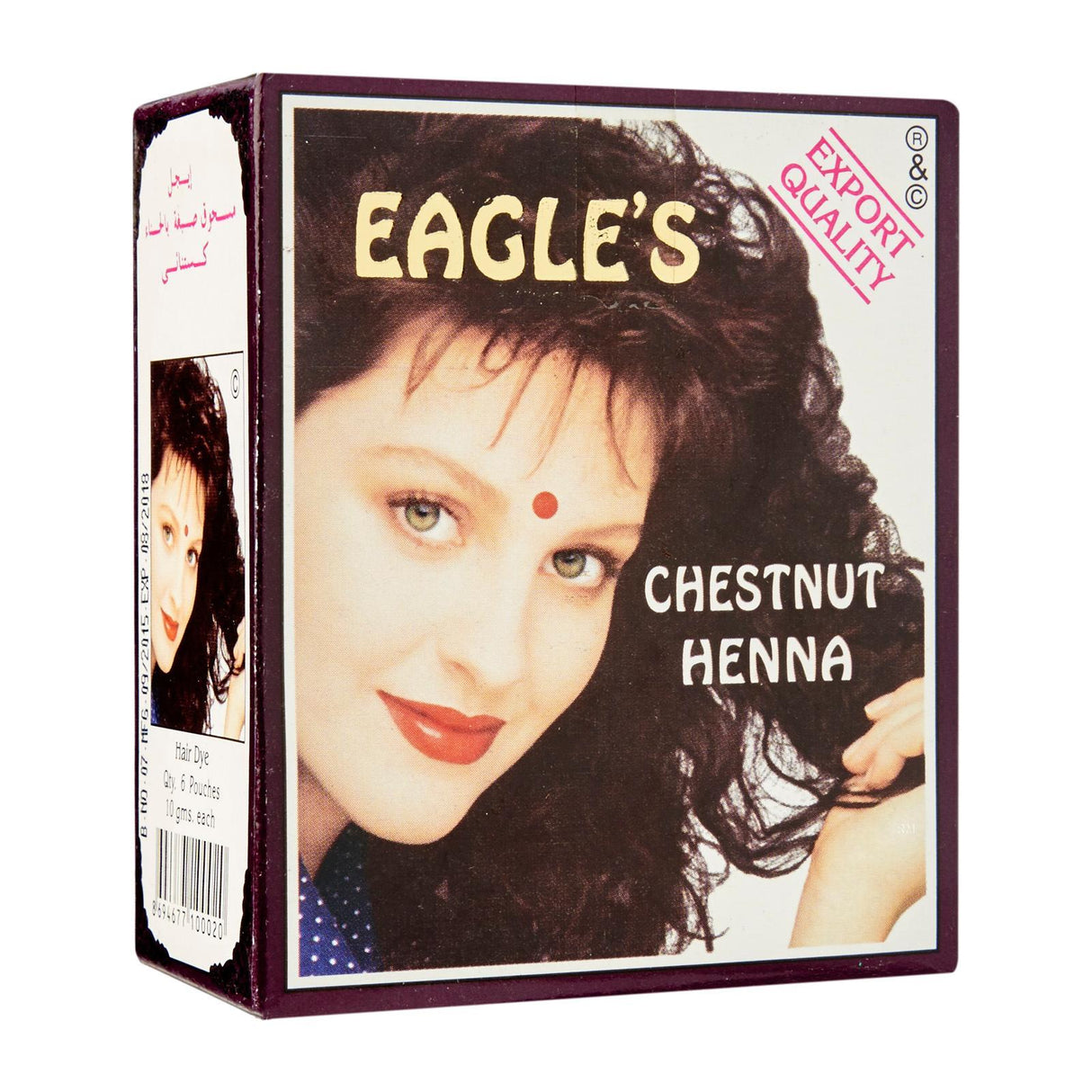 Set, Eagles, Henna Hair Color, Henna, Permanent Hair Dye,  Chestnut, 6 pcs, 10 g - Feel You