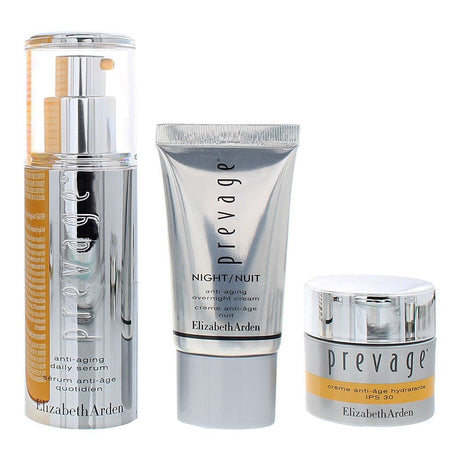 Set Elizabeth Arden: Prevage - Anti-Aging, Daily, Serum, Face, 30 ml + Prevage - Anti-Aging, Overnight, Cream, Face, 15 ml + Prevage - Anti-Aging, Moisturising, Day, Cream, Face, SPF 30, 15 ml - Feel You