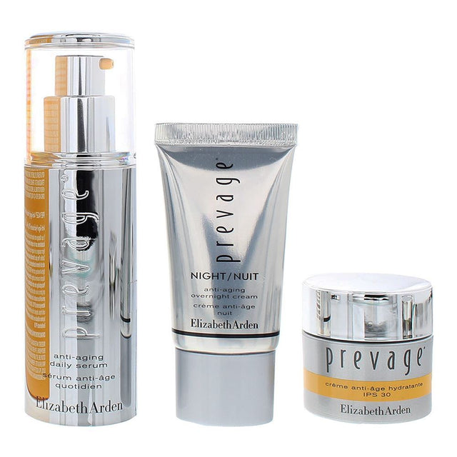 Set Elizabeth Arden: Prevage - Anti-Aging, Daily, Serum, Face, 30 ml + Prevage - Anti-Aging, Overnight, Cream, Face, 15 ml + Prevage - Anti-Aging, Moisturising, Day, Cream, Face, SPF 30, 15 ml - Feel You
