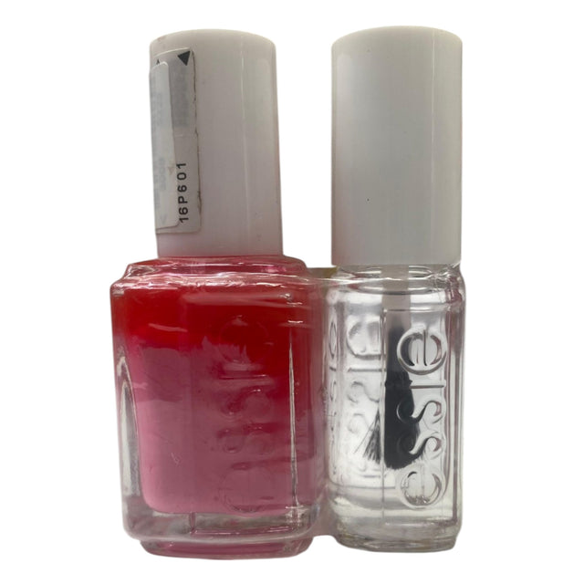 Set Essie: Nail Enamel, Vegan, Glossy Shine Finish, Nail Polish, 20, Lovie Dovie, 13.5 ml + Nail Care - Good To Go, Top Coat, Nail Strengthening Lacquer, 5 ml - Feel You