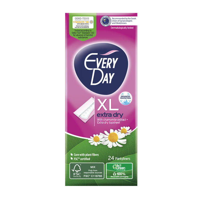 Set, EveryDay, All Cotton, Pantyliners, Protection, Cotton, XL, 24 pcs, *Tester - Feel You