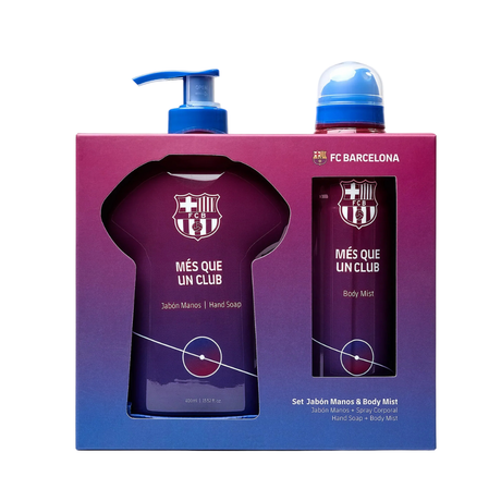 Set FC Barcelona: FC Barcelona, Liquid Soap, For Hands, 400 ml + FC Barcelona, Scented Spray, For Men, 180 ml - Feel You
