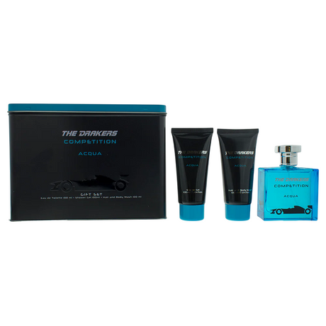 Set Ferrari: The Drakers Competicion Acqua, Eau De Toilette, For Men, 10 ml + The Drakers Competicion Acqua, Hydrating, Body Wash, For Hair & Body, 100 ml - Feel You
