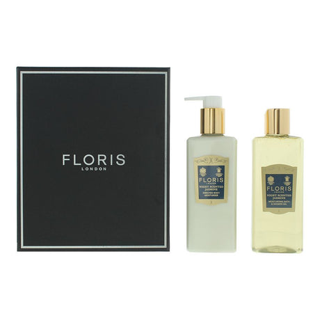 Set Floris Of London: Night Scented Jasmine, Nourishing, Body Lotion, 250 ml + Night Scented Jasmine, Cleansing, Shower Gel, All Skin Types, 250 ml - Feel You
