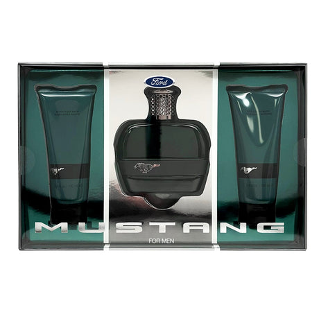 Set Ford: Mustang Green, Eau De Toilette, For Men, 100 ml + Mustang Green, Hydrating, After-Shave Balm, 100 ml + Mustang Green, Hydrating, Shower Gel, All Skin Types, 100 ml - Feel You