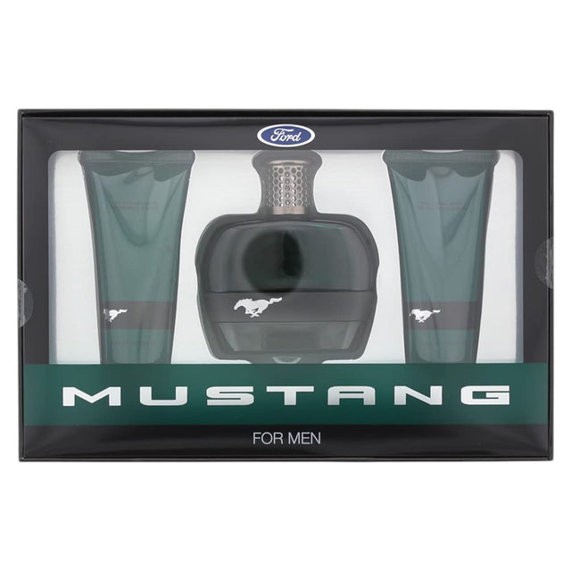 Set Ford: Mustang Green, Eau De Toilette, For Men, 100 ml + Mustang Green, Hydrating, Shower Gel, All Skin Types, 100 ml + Mustang Green, Hydrating, After-Shave Balm, 100 ml - Feel You