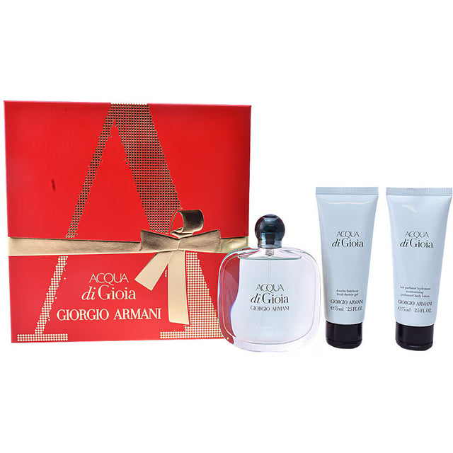 Set Giorgio Armani: Acqua di Gioia, Eau De Parfum, For Women, 100 ml + Acqua di Gioia, Body Lotion, Body, 75 ml + Acqua di Gioia, Shower Gel, All Skin Types, 75 ml - Feel You