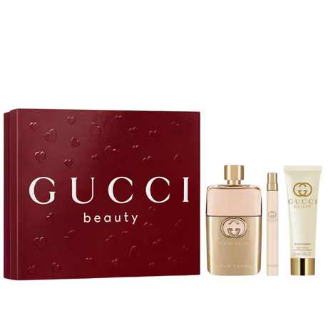 Set Gucci: Guilty, Eau De Parfum, For Women, 90 ml + Guilty, Eau De Parfum, For Women, 10 ml + Guilty, Moisturizing, Body Lotion, 50 ml - Feel You