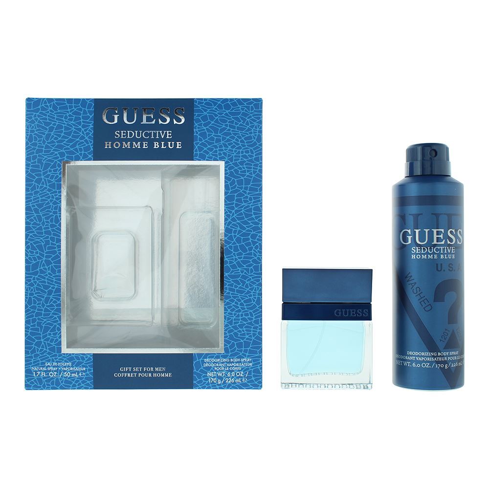 Set Guess: Seductive Homme Blue, Eau De Toilette, For Men, 50 ml + Seductive Homme Blue, Deodorant Spray, For Men, 226 ml - Feel You