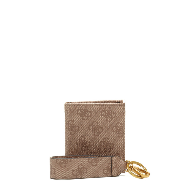 Set, Guess, Vezzola, Textile Wallet, With 4G logo Keychain, GBOX SM BFLD W/CP&KRN, Beige, For Men - Feel You