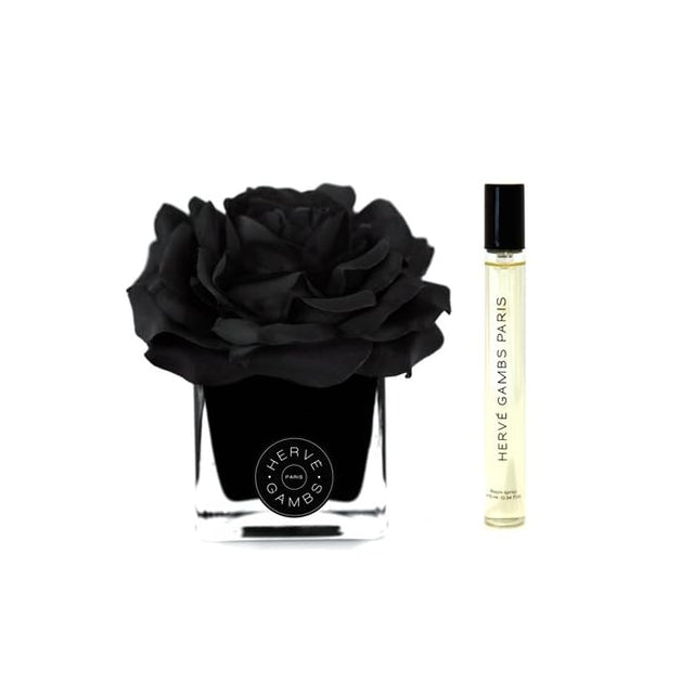 Set Herve Gambs: Ombre Patchouli, Room Spray, 10 ml + Black Couture Flower, Porcelain, Aroma Reed Diffuser, Black - Feel You