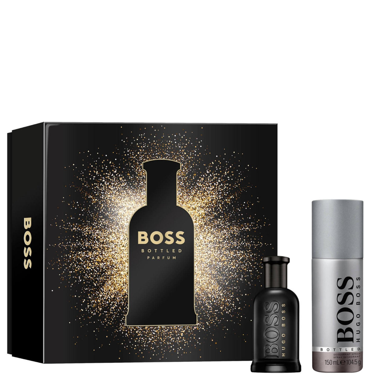 Set Hugo Boss: Boss Bottled, Parfum, For Men, 50 ml + Boss Bottled, Deodorant Spray, For Men, 150 ml - Feel You