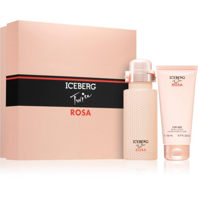 Set Iceberg: Twice Rosa, Eau De Toilette, For Women, 125 ml + Twice Rosa, Hydrating, Body Lotion, 100 ml - Feel You
