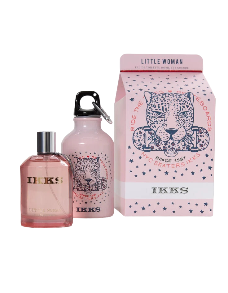 Set Ikks: Little Woman, Eau De Toilette, For Women, 100 ml + Little Woman, GWP Glass Water Bottle Pink - Feel You