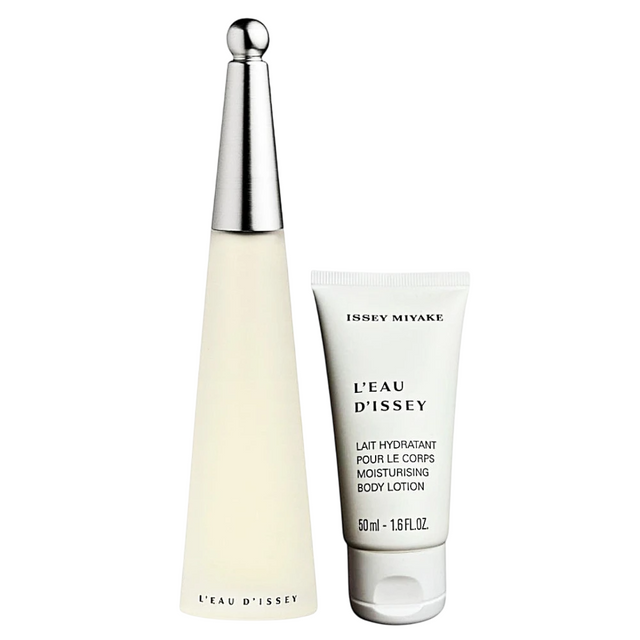 Set Issey Miyake: L'Eau d'Issey, Eau De Toilette, For Women, 50 ml + L'Eau d'Issey, Moisturizing, Body Lotion, 50 ml - Feel You