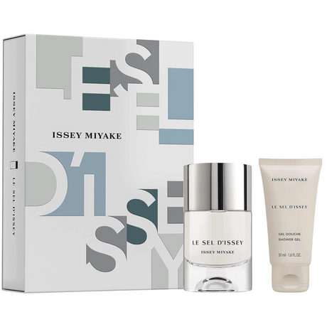 Set Issey Miyake: Le Sel D'Issey, Eau De Toilette, For Men, 50 ml + Le Sel D'Issey, Shower Gel, For All Skin Types, 50 ml - Feel You