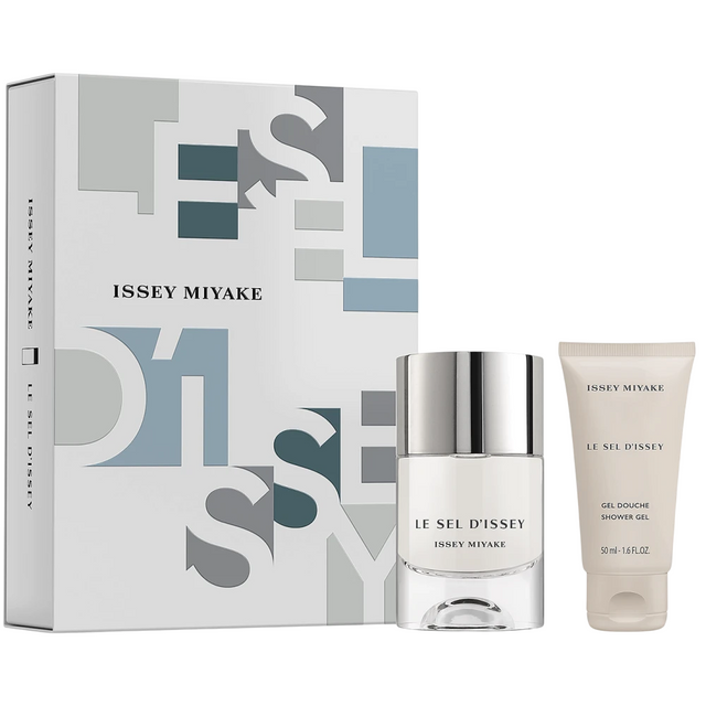 Set Issey Miyake: Le Sel D'Issey, Eau De Toilette, For Men, 50 ml + Le Sel D'Issey, Shower Gel, For All Skin Types, 50 ml - Feel You