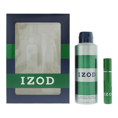 Set Izod: Green, Scented Spray, For Men, 200 ml + Green, Eau De Toilette, For Men, 15 ml - Feel You